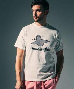 グラデーションラインストーン半袖Tシャツ ホワイト 1PIU1UGUALE3 RELAX ウノピゥウノウグァーレトレ リラックス