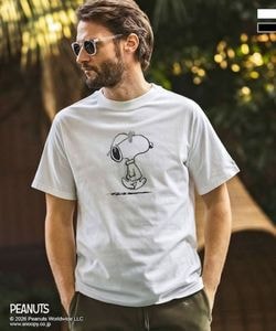 スヌーピー ジョー・クール半袖Tシャツ ホワイト 1PIU1UGUALE3 RELAX ウノピゥウノウグァーレトレ リラックス