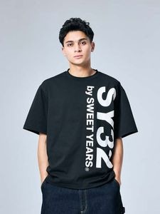 T����� VERTICAL LOGO TEE BLACK��WHITE SY32 by SWEET YEARS �����磻�����ƥ��ȥ��Х����������ȥ��䡼��