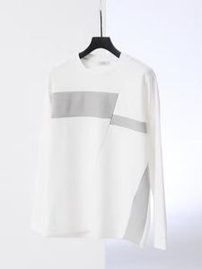 コンビネーション スエード 長袖Tシャツ ホワイト 5351POUR LES HOMMES 5351プール・オム