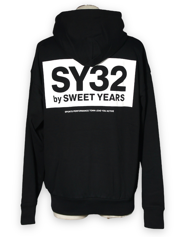 SY32 by SWEET YEARS��BACK BOX LOGO ZIP HOODIE��BLACK�ڥ����磻�����ƥ��ȥ��Х����������ȥ��䡼����