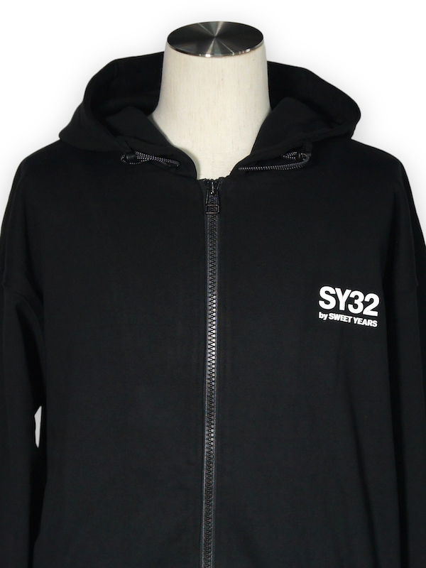 SY32 by SWEET YEARS��BACK BOX LOGO ZIP HOODIE��BLACK�ڥ����磻�����ƥ��ȥ��Х����������ȥ��䡼����