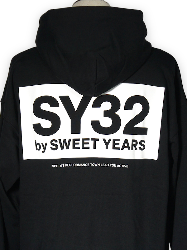 SY32 by SWEET YEARS��BACK BOX LOGO ZIP HOODIE��BLACK�ڥ����磻�����ƥ��ȥ��Х����������ȥ��䡼����