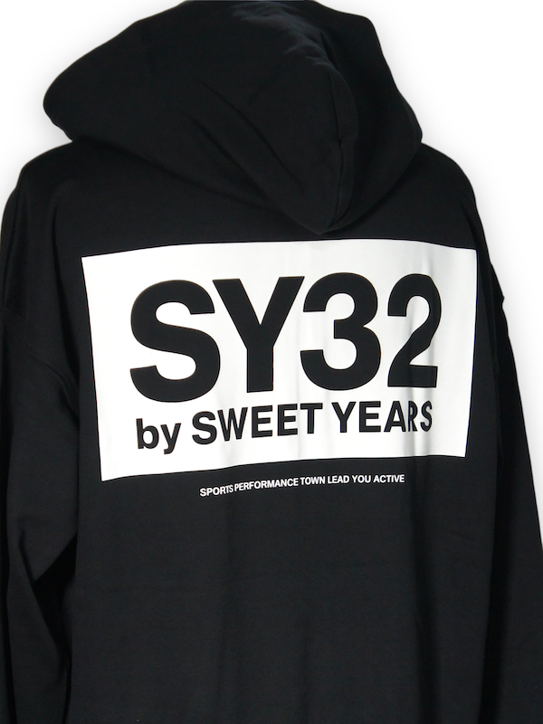 SY32 by SWEET YEARS��BACK BOX LOGO ZIP HOODIE��BLACK�ڥ����磻�����ƥ��ȥ��Х����������ȥ��䡼����