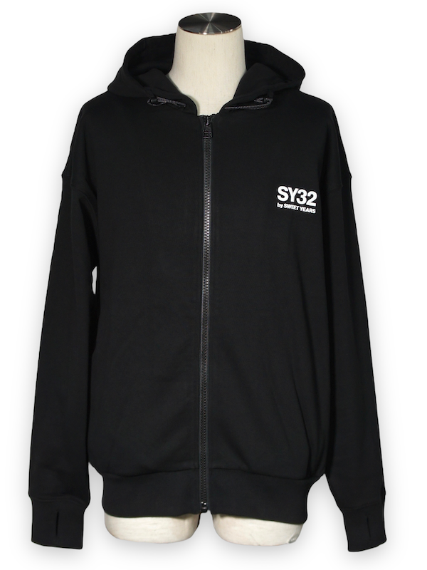 SY32 by SWEET YEARS��BACK BOX LOGO ZIP HOODIE��BLACK�ڥ����磻�����ƥ��ȥ��Х����������ȥ��䡼����