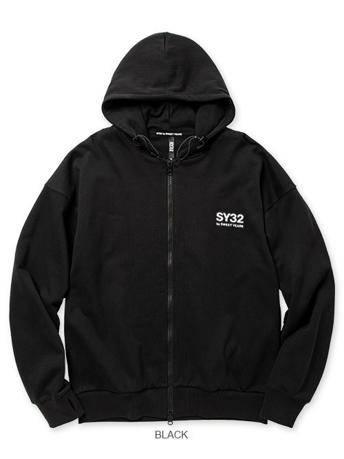 SY32 by SWEET YEARS��BACK BOX LOGO ZIP HOODIE��BLACK�ڥ����磻�����ƥ��ȥ��Х����������ȥ��䡼����