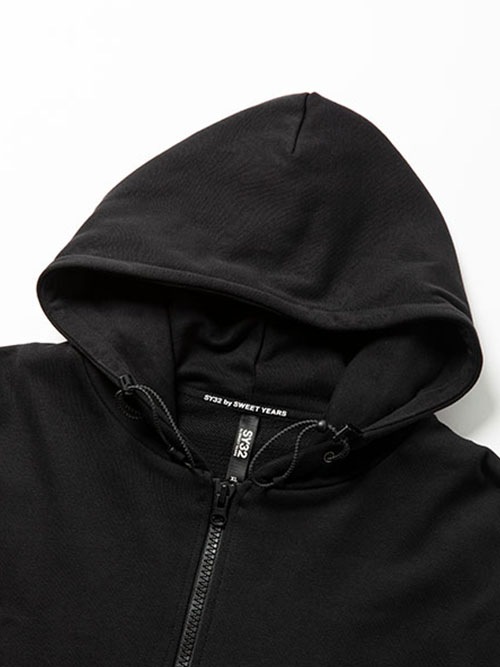 SY32 by SWEET YEARS��BACK BOX LOGO ZIP HOODIE��BLACK�ڥ����磻�����ƥ��ȥ��Х����������ȥ��䡼����