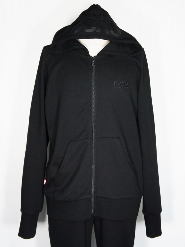 SY32 by SWEET YEARS��BASIC ZIP HOODIE��BLACK��BLACK�ڥ����磻�����ƥ��ȥ��Х����������ȥ��䡼�������åץա��ǥ������֥�å��ߥ֥�å���