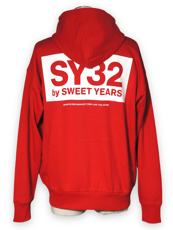 SY32 by SWEET YEARS��BACK BOX LOGO ZIP HOODIE��RED�ڥ����磻�����ƥ��ȥ��Х����������ȥ��䡼����