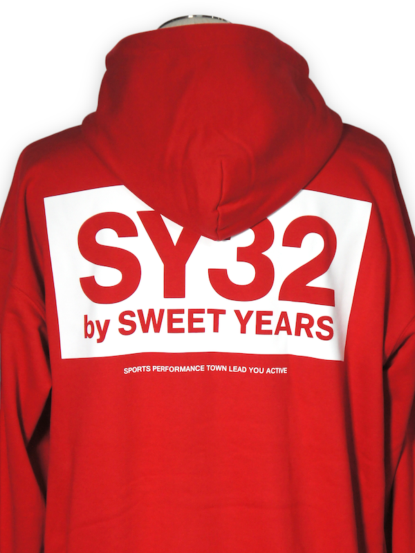 SY32 by SWEET YEARS��BACK BOX LOGO ZIP HOODIE��RED�ڥ����磻�����ƥ��ȥ��Х����������ȥ��䡼����