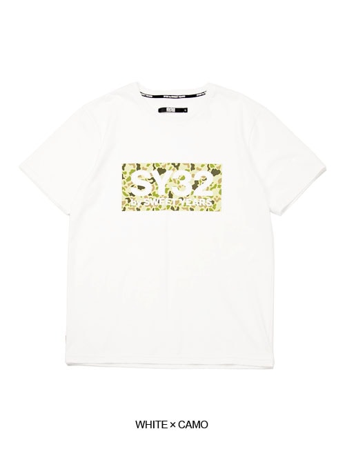 SY32 by SWEET YEARS��BOX LOGO TEE��WHITE��CAMO