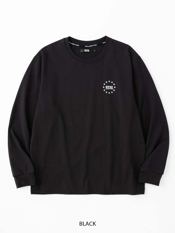 ĹµT����� �֥�å� MULTI LOGO BACKPRINT L/S TEE BLACK SY32 by SWEET YEARS �����磻�����ƥ��ȥ��Х����������ȥ��䡼��