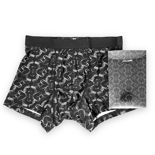 ALLIAGE��BOXER PANTS��BLACK��SILVER�ڥ��ꥢ�������