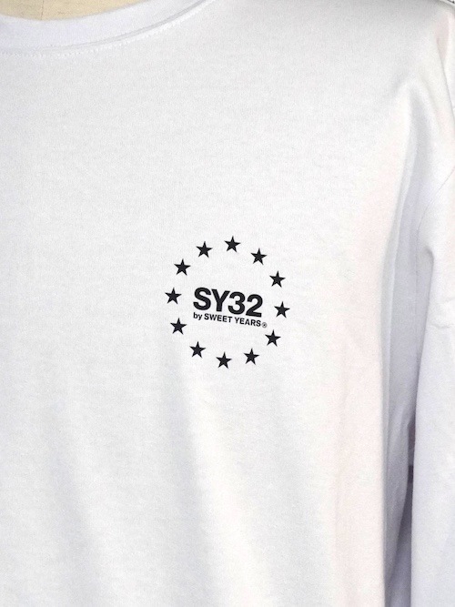 ĹµT����� �ۥ磻�� MULTI LOGO BACKPRINT L/S TEE WHITE SY32 by SWEET YEARS �����磻�����ƥ��ȥ��Х����������ȥ��䡼��