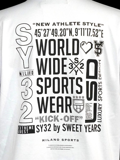 ĹµT����� �ۥ磻�� MULTI LOGO BACKPRINT L/S TEE WHITE SY32 by SWEET YEARS �����磻�����ƥ��ȥ��Х����������ȥ��䡼��