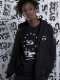 SY32 by SWEET YEARS��WORLD STAR ZIP HOODIE��BLACK