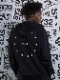 SY32 by SWEET YEARS��WORLD STAR ZIP HOODIE��BLACK