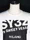 SY32 by SWEET YEARS��MILANO LOGO L/S TEE��WHITE