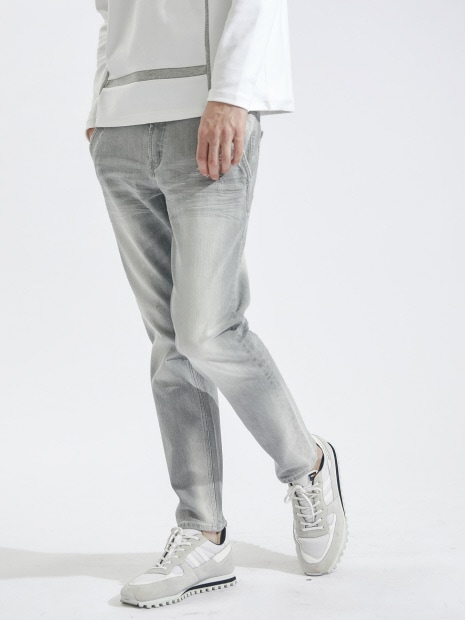 5351POUR LES HOMMES ブリーチケミカルskinny WHITE セール】 【WEB別注】ハイパーストレッチ スキニーパンツ
