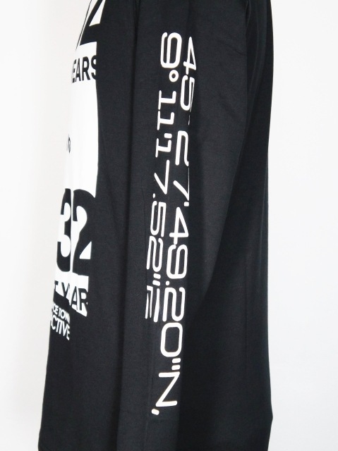 SY32 by SWEET YEARS��MILANO LOGO L/S TEE��BLACK