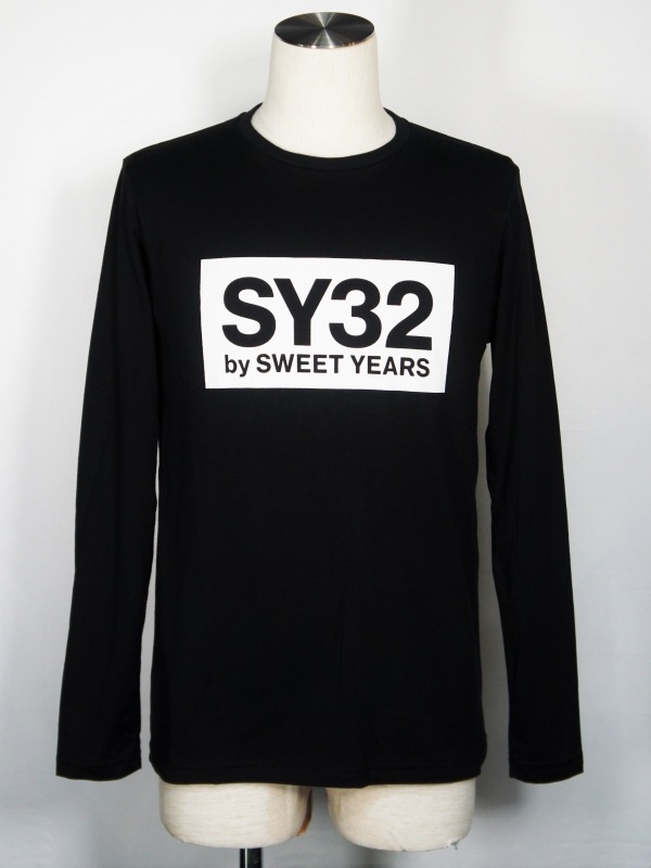 ĹµT����� BOX LOGO L/S TEE BLACK��WHITE SY32 by SWEET YEARS
