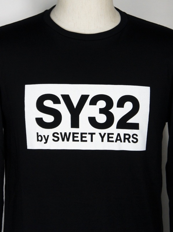 ĹµT����� BOX LOGO L/S TEE BLACK��WHITE SY32 by SWEET YEARS