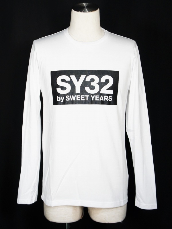 50%OFF ĹµT����� BOX LOGO L/S TEE WHITE��BLACK SY32 by SWEET YEARS