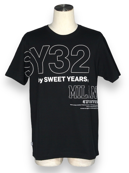 50%OFF T����� �֥�å� STICK OUT LOGO TEE 13437J BLACK SY32 by SWEET YEARS �����磻�����ƥ��ȥ��Х����������ȥ��䡼��