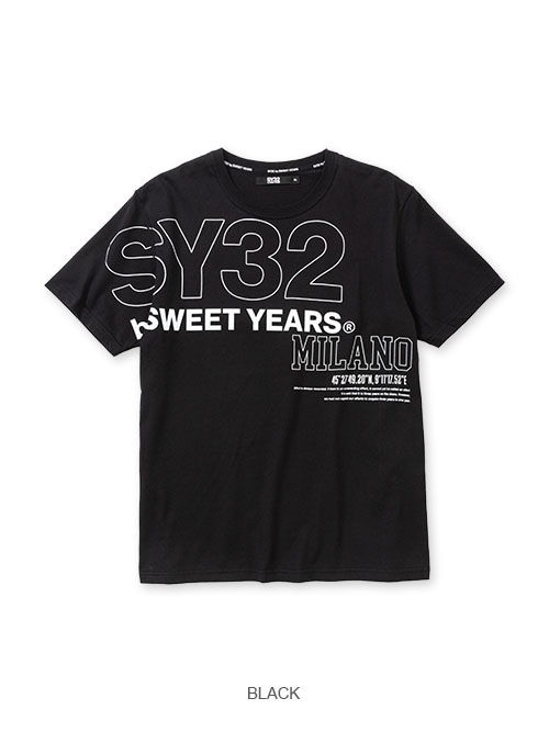 50%OFF T����� �֥�å� STICK OUT LOGO TEE 13437J BLACK SY32 by SWEET YEARS �����磻�����ƥ��ȥ��Х����������ȥ��䡼��