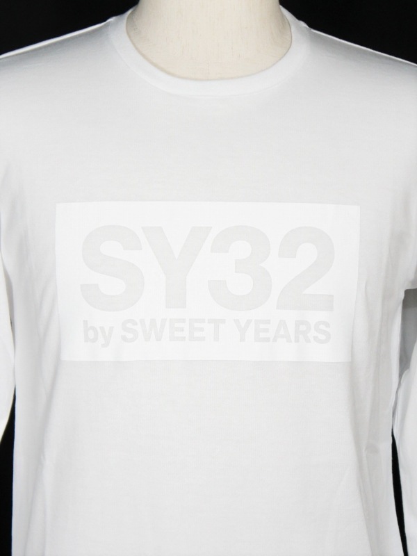 30%OFF SY32 by SWEET YEARS��BOX LOGO L/S TEE��WHITE��WHITE