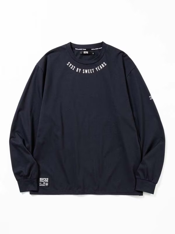 ĹµT����� NECK ROUND PRINT L/S TEE  BLACK SY32 by SWEET YEARS �����磻�����ƥ��ȥ��Х����������ȥ��䡼��