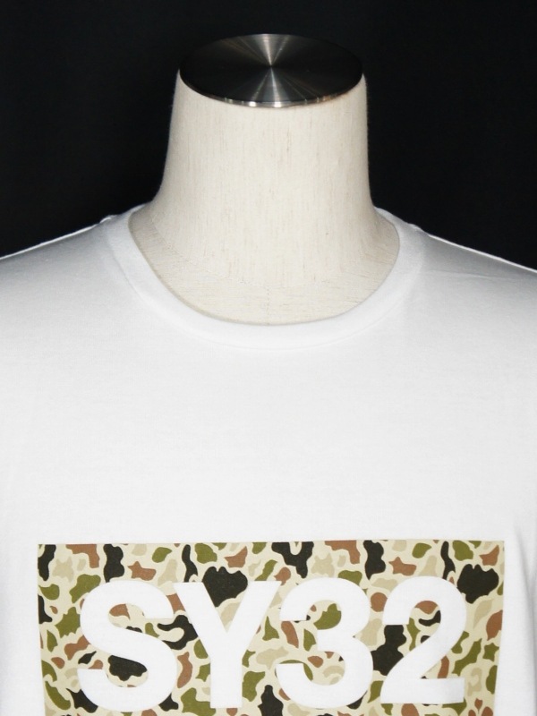 50%OFF ĹµT�����BOX LOGO L/S TEE WHITE��CAMO  SY32 by SWEET YEARS
