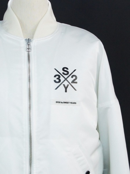 SY32 by SWEET YEARS��DOLMAN SLEEVE MA-1��WHITE�ڥ����磻�����ƥ��ȥ��Х����������ȥ��䡼����