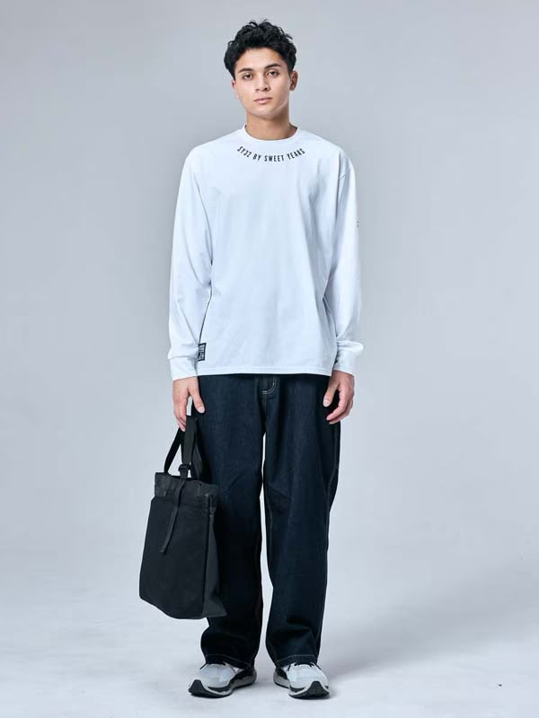 ĹµT����� NECK ROUND PRINT L/S TEE  WHITE SY32 by SWEET YEARS �����磻�����ƥ��ȥ��Х����������ȥ��䡼��