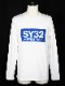 SY32 by SWEET YEARS��BOX LOGO L/S TEE��WHITE��BLUE