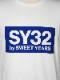 SY32 by SWEET YEARS��BOX LOGO L/S TEE��WHITE��BLUE