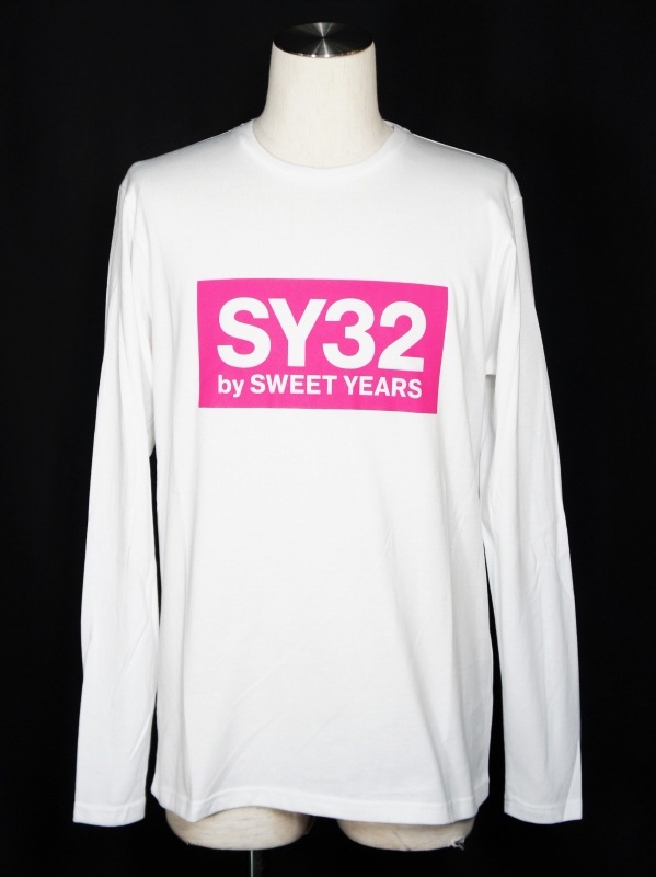 30%OFF SY32 by SWEET YEARS��BOX LOGO L/S TEE��WHITE��PINK