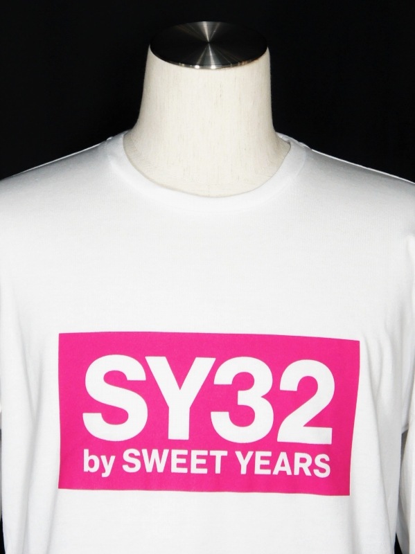 30%OFF SY32 by SWEET YEARS��BOX LOGO L/S TEE��WHITE��PINK