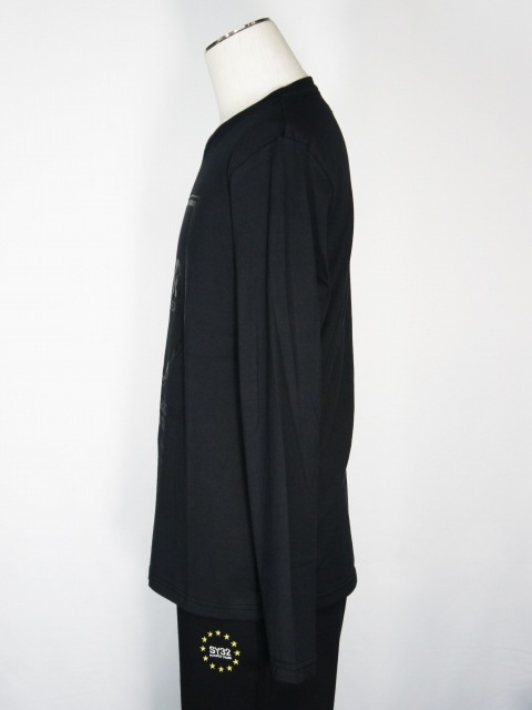 SY32 by SWEET YEARS��SHIELD EMBLEM L/S TEE��BLACK��BLACK