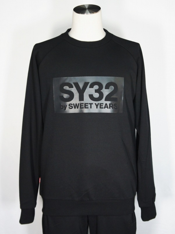 SY32 by SWEET YEARSBOX LOGO P/O CREWBLACKBLACK