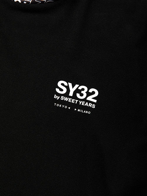 SY32 by SWEET YEARS��HIGH NECK LONG SLEEVE TEE��BLACK