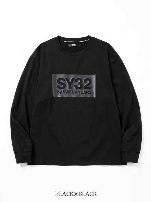 ĹµT����� BOX LOGO L/S TEE BLACK��BLACK SY32 by SWEET YEARS �����磻�����ƥ��ȥ��Х����������ȥ��䡼��