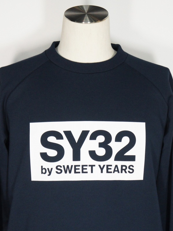 SY32 by SWEET YEARS��BOX LOGO P/O CREW��NAVY