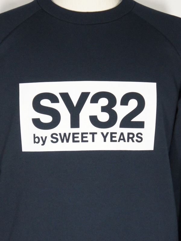 SY32 by SWEET YEARS��BOX LOGO P/O CREW��NAVY
