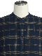 eofm��STAND COLLAR SH BRUSHED HERINGS ONE PLAID��NAVY�ڥ����ե��