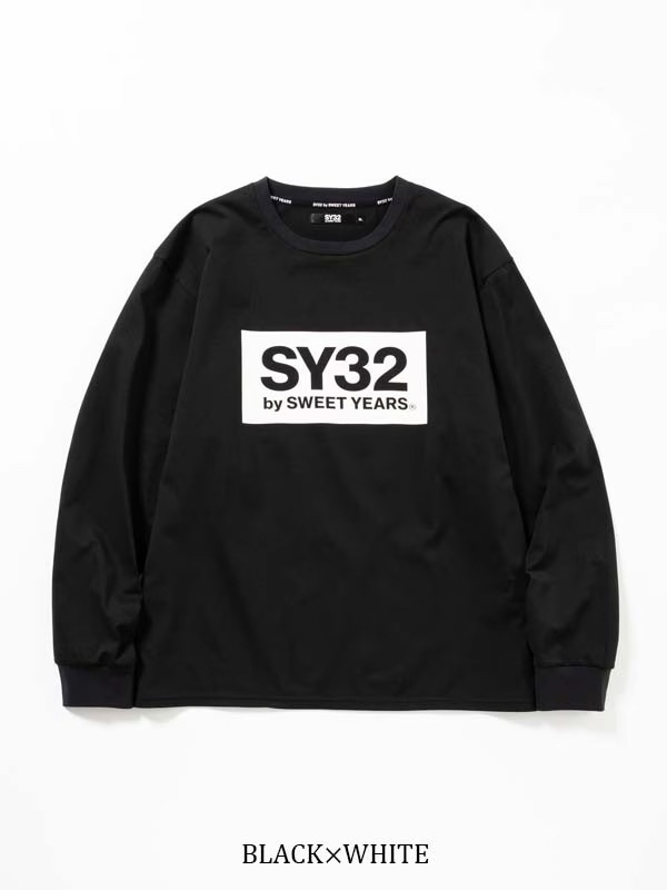 ĹµT����� BOX LOGO L/S TEE BLACK��WHITE SY32 by SWEET YEARS �����磻�����ƥ��ȥ��Х����������ȥ��䡼��