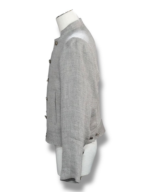 ���֥륷�硼�ȥ��㥱�å� double short jacket loose tread heringbopne NATURAL eofm �����ե�