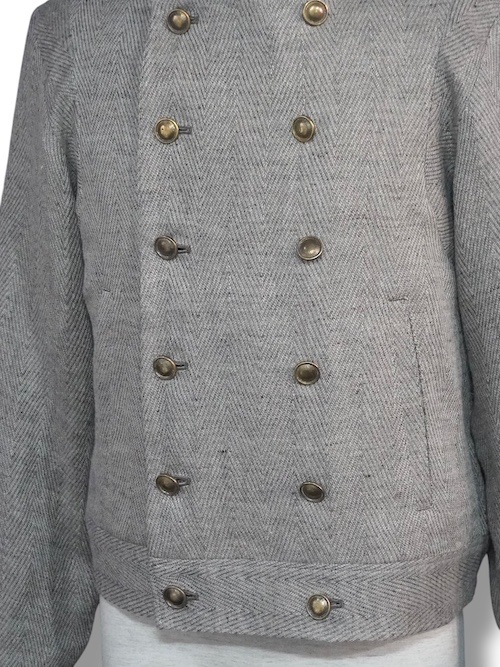 ���֥륷�硼�ȥ��㥱�å� double short jacket loose tread heringbopne NATURAL eofm �����ե�