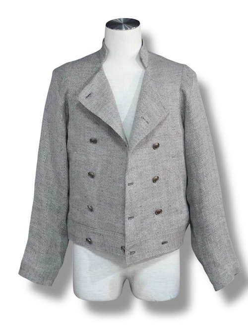 ���֥륷�硼�ȥ��㥱�å� double short jacket loose tread heringbopne NATURAL eofm �����ե�