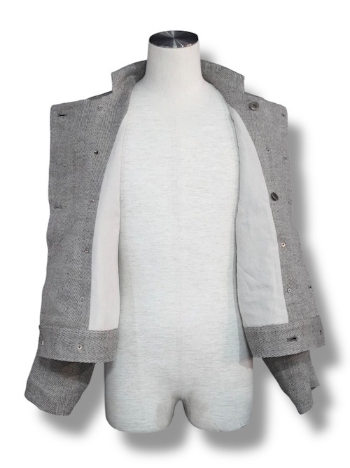 ���֥륷�硼�ȥ��㥱�å� double short jacket loose tread heringbopne NATURAL eofm �����ե�